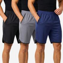 Kit 3 Bermuda Esportiva Masculina Academia Fitness Futebol Treino Shorts Casual Leve Premium Verão