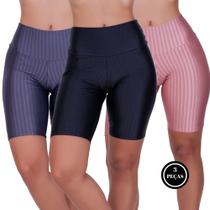 Kit 3 Bermuda Fitness de Academia 3D Feminino Sofia- c10 KIT 3 BERMUDA SOFIA PRETA CINZA ROSÊ Kit 3 Bermuda Fitness de Academia 3D Feminino Sofia- c10 KIT 3 BERMUDA SOFIA PRETA CINZA ROSÊ