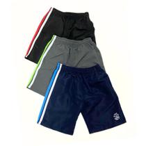 Kit 3 Bermuda. Infantil Tactel OX SILVER Bolsos Frente e Costa Kit 3 Bermuda. Infantil Tactel OX SILVER Bolsos Frente e Costa