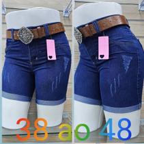 Kit 3 bermuda jeans feminina