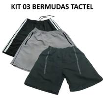Kit 3 Bermuda Masculina 38 ao 44 - Tactel Esportivas, Academia, Praia, Caminhada e Dia a Dia