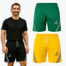 Kit 3 Bermuda Masculina Helanca Esportiva Confortável Secagem Rápida