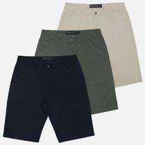 Kit 3 Bermuda Masculina Sarja Casual Coloridas - Tootexas