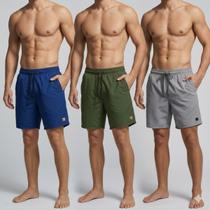 Kit 3 Bermuda Masculina Tactel Com Elastano Premium com Elástico