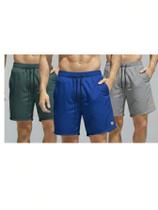 Kit 3 Bermuda Masculina Tactel Premium com Elástico e Cordão Cor:SortidoTamanho:P