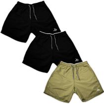 Kit 3 Bermuda Shorts Masculino Esporte Liso Básico Curto Kit 3 Bermuda Shorts Masculino Esporte Liso Básico Curto