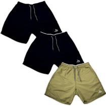 Kit 3 Bermuda Shorts Masculino Esporte Liso Básico Curto Kit 3 Bermuda Shorts Masculino Esporte Liso Básico Curto