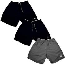 Kit 3 Bermuda Shorts Masculino Lazer Liso Basico Piscina Kit 3 Bermuda Shorts Masculino Lazer Liso Basico Piscina