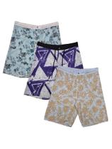 Kit 3 Bermuda Surf Tactel C/Bolso Traseiro Estampas Sortidas