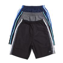 Kit 3 Bermuda Tactel OX com Bolsos Frente e Costa