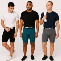 Kit 3 Bermuda Térmica Masculina Anti Assadura Plus Size Esportiva -