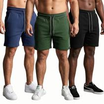 Kit 3 Bermudas De Moletom Masculinas Algodão Premium Casual Dagg
