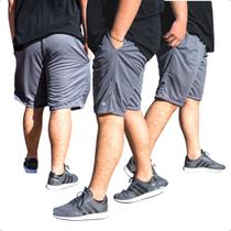 KIT 3 Bermudas Dry Fit Shorts Plus Size Lisa Cintura com Elástico 109 - KS
