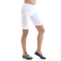 Kit 3 Bermudas Em Brim Leve 100%algodão - Babá Cuidadora Cor:BrancoTamanho:G Kit 3 Bermudas Em Brim Leve 100%algodão - Babá Cuidadora Cor:BrancoTamanho:G