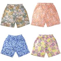 Kit 3 Bermudas Femininas Senhora Malha Estampado Cós Alto Cor:Kit - Dpontes