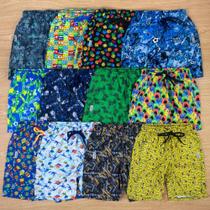 Kit 3 Bermudas Infantil Para Praia Verão Tactel Leve