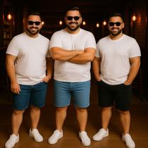 Kit 3 Bermudas JEANS MASCULINA LISA Plus Size Grande Tamanho 44 46 48 Básica Reforçada 1101