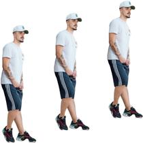 Kit 3 Bermudas Masc Praia Verao Acad Esporte Tactel Ref 195