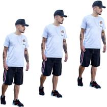 Kit 3 Bermudas Masc Praia Verao Acad Esporte Tactel Ref 195a