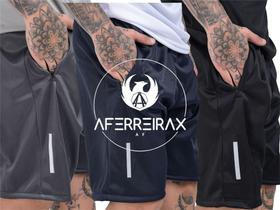 Kit 3 Bermudas Masculina esportiva com linha refletiva nas pernas