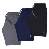 Kit 3 Bermudas Masculina Resina Short Moletinho Moletom