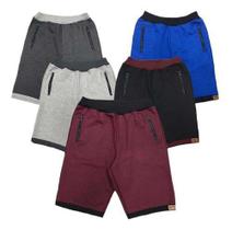 Kit 3 Bermudas Moletinho Juvenil Menino Cores Sortidas Kit 3 Bermudas Moletinho Juvenil Menino Cores Sortidas