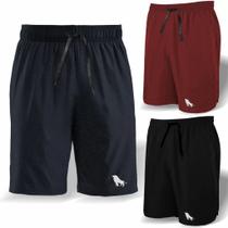 KIt 3 BERMUDAS MOLETOM MASCULINA ESPORTE E CASUAL ESTILO REI