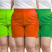 Kit 3 Bermudas Plus Size Confortável e Versátil Com Zíper Kit 3 Bermudas Plus Size Confortável e Versátil Com Zíper