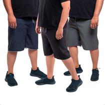 Kit 3 Bermudas Plus Size Masculina Tactel Kit 3 Bermudas Plus Size Masculina Tactel
