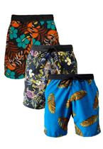 KIT 3 Bermudas Praia Masculina Short Tactel com elastano