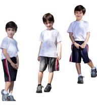 Kit 3 Bermudas Short Infantil Tactel