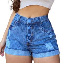 Kit 3 Bermudas Short Jeans Feminino bermuda destroyed Jeans Premium