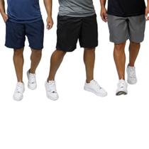 Kit 3 Bermudas Shorts Corta Vento Academia Corrida Casual