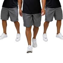 Kit 3 Bermudas Shorts UltraLeve Treino Esporte Masculino Praia Liso