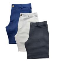 Kit 3 Bermudas Sociais Infantil Masculina em Moletinho Confortável Kit 3 Bermudas Sociais Infantil Masculina em Moletinho Confortável