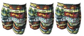 Kit 3 Bermudas Surf Estampada Praia Tactel Masculina Adulto