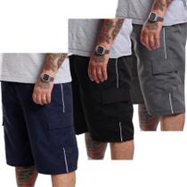 Kit 3 Bermudas Tactel Cargo Plus Size(tabela ultima foto)