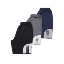 Kit 3 Bermudas Tactel Esporte - Confortavel