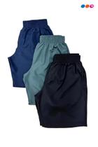 Kit 3 bermudas tactel preto/marinho/chumbo Kit 3 bermudas tactel preto/marinho/chumbo