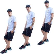 Kit 3 Bermudas Tecido Leve Furadinho Academia Ginastica 102 Kit 3 Bermudas Tecido Leve Furadinho Academia Ginastica 102