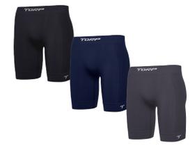 Kit 3 bermudas térmica esportiva sem costura alta compressão