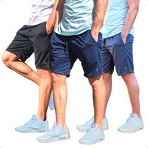 KIT 3 Bermudas Treino Dry Fit Shorts Esporte Academia 102
