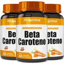 Kit 3 Beta Caroteno 400Mg 60 Cápsulas Fitoprime