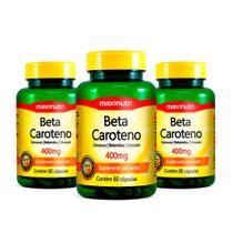 Kit 3 Beta Caroteno Vitamina-A 400mg 60 Cápsulas Maxinutri