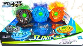 Kit 3 Beyblade Burst Slingshock Kit Elemento X Hasbro Kit 3 Beyblade Burst Slingshock Kit Elemento X Hasbro