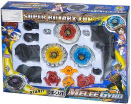 Kit 3 Beyblade Metal Fusion Pião C/super Lançador Brinquedos - toys