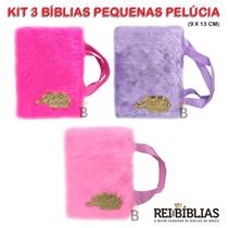 Kit 3 - Bíblias Sagrada - Pequena Pelúcia ARC - João Ferreira de Almeida Kit 3 - Bíblias Sagrada - Pequena Pelúcia ARC - João Ferreira de Almeida