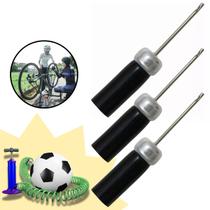 Kit 3 Bico Para Encher Inflar Bola Pneu Bomba De Ar Agulha Adaptador Suspensão Pressão Bomba Bico Fino Bike