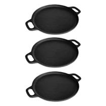 Kit 3 Bifeteira 3X.1084-RIG Lisa Redonda Ferro Fundido para Fogão Forno e Churrasqueira Rig Fundidos Kit 3 Bifeteira 3X.1084-RIG Lisa Redonda Ferro Fundido para Fogão Forno e Churrasqueira Rig Fundidos