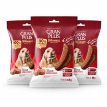 Kit 3 Bifinhos Cães GranPlus Carne Grelhada 60g